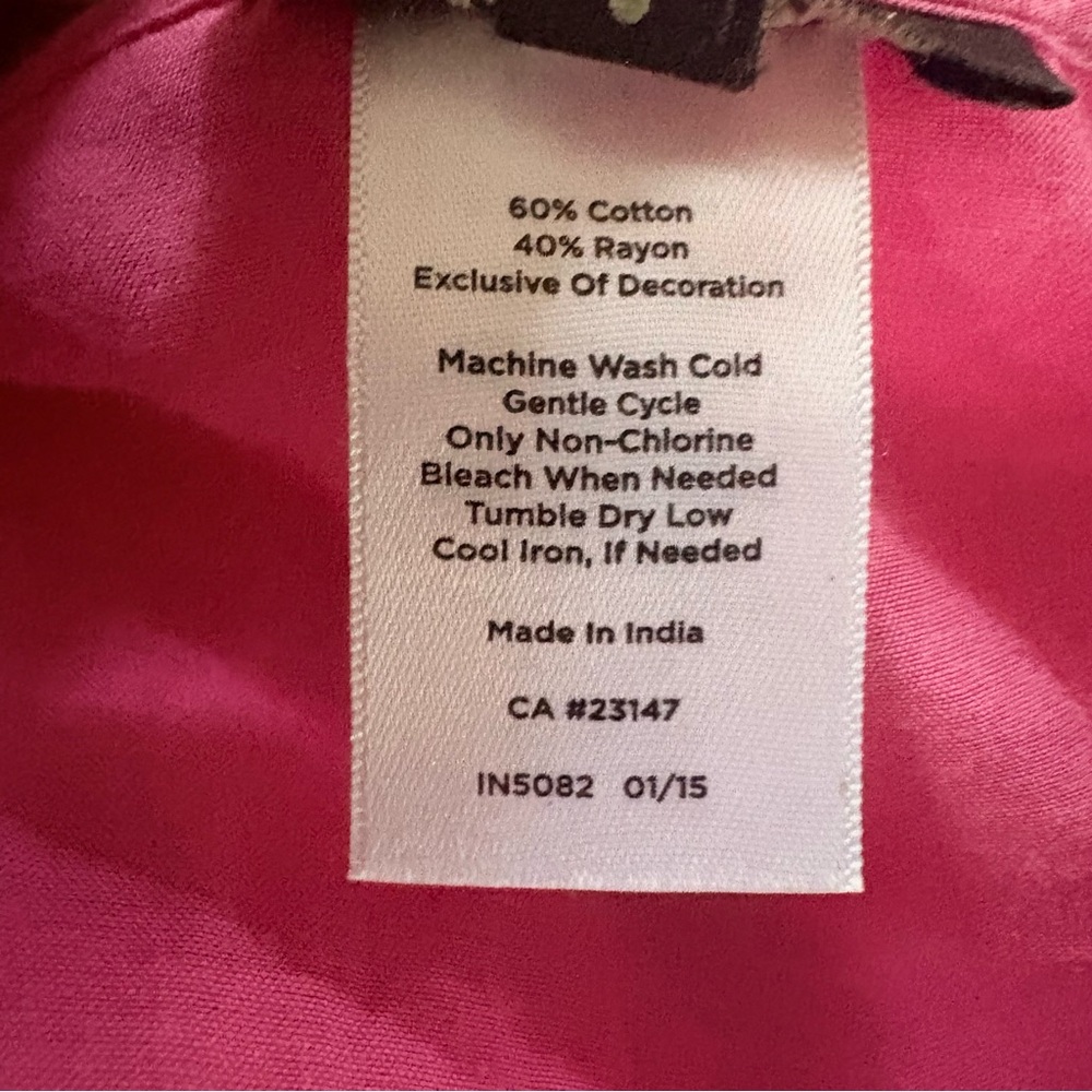 Talbots Fuchsia V-Neck Top - Picture 4 of 5
